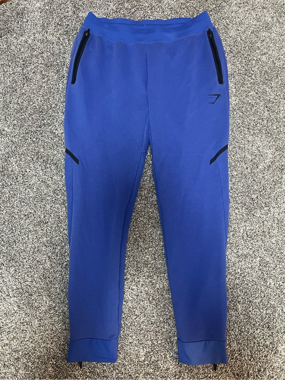 Gymshark Royal Blue Tech Joggers with Black Accents